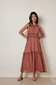 Trägerkleid mit Rüschen