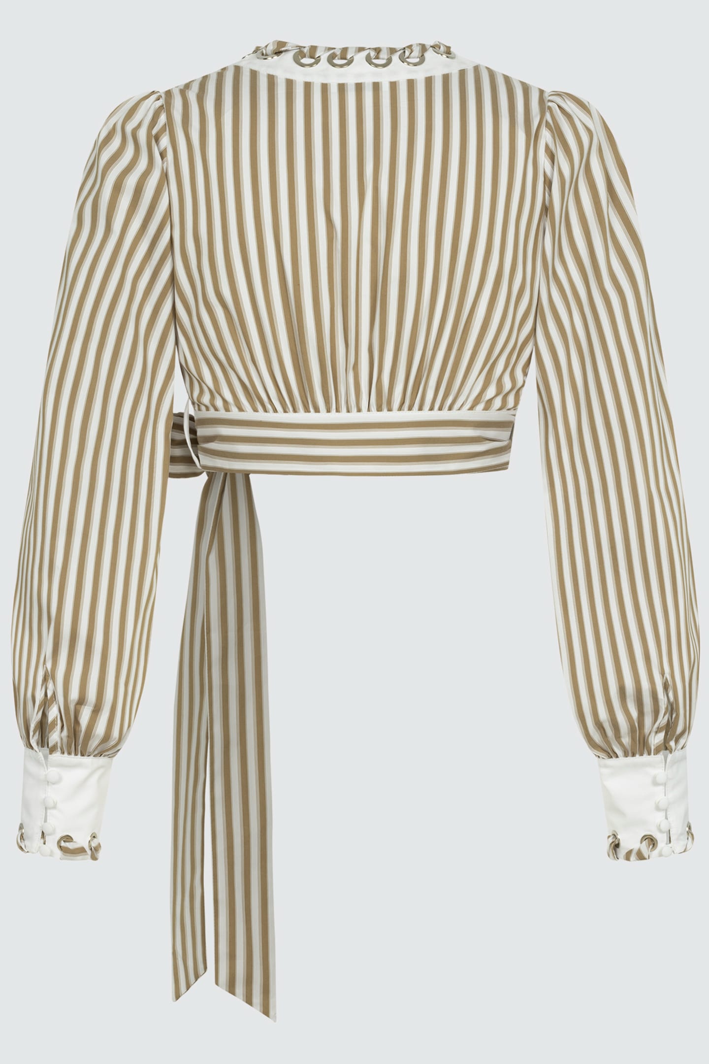 Gestreifte Wickelbluse