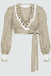 Gestreifte Wickelbluse