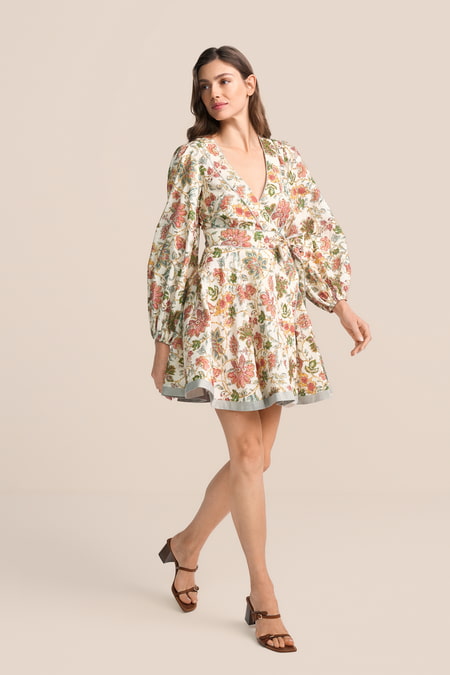 Florales Kleid mit Schleife
