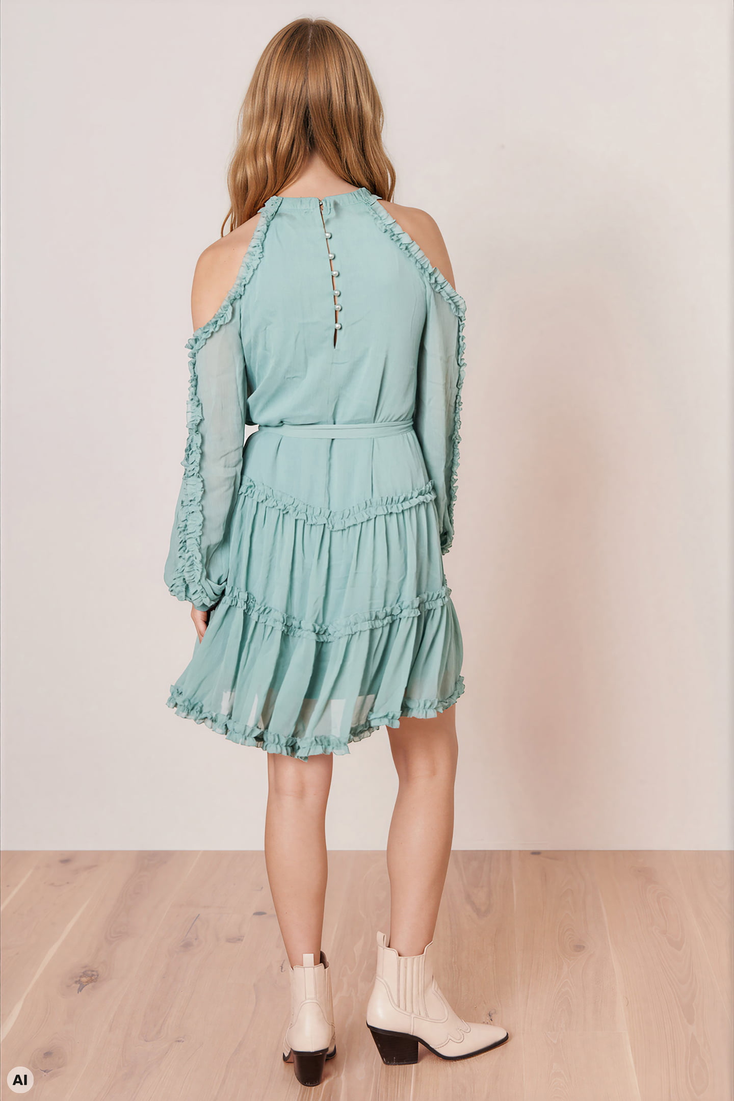 Offshoulder Rüschenkleid