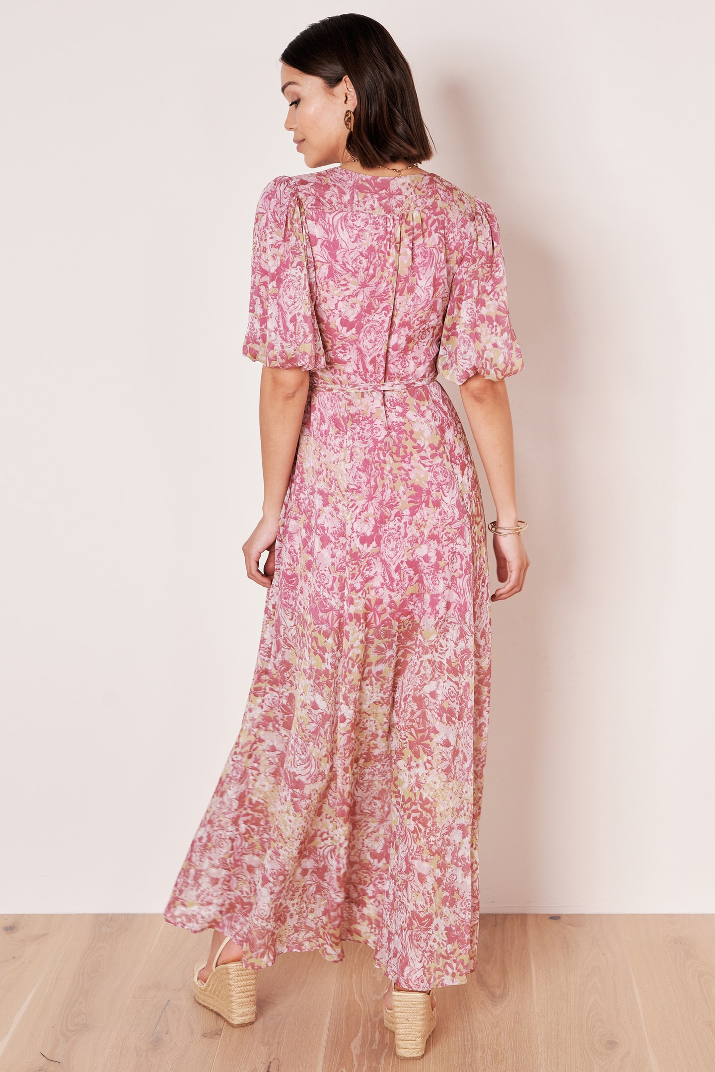 Maxikleid mit Print für Damen in Grün