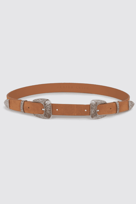 Leather belt in western style