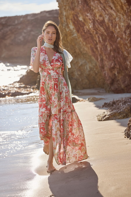Bedrucktes Wickelkleid
