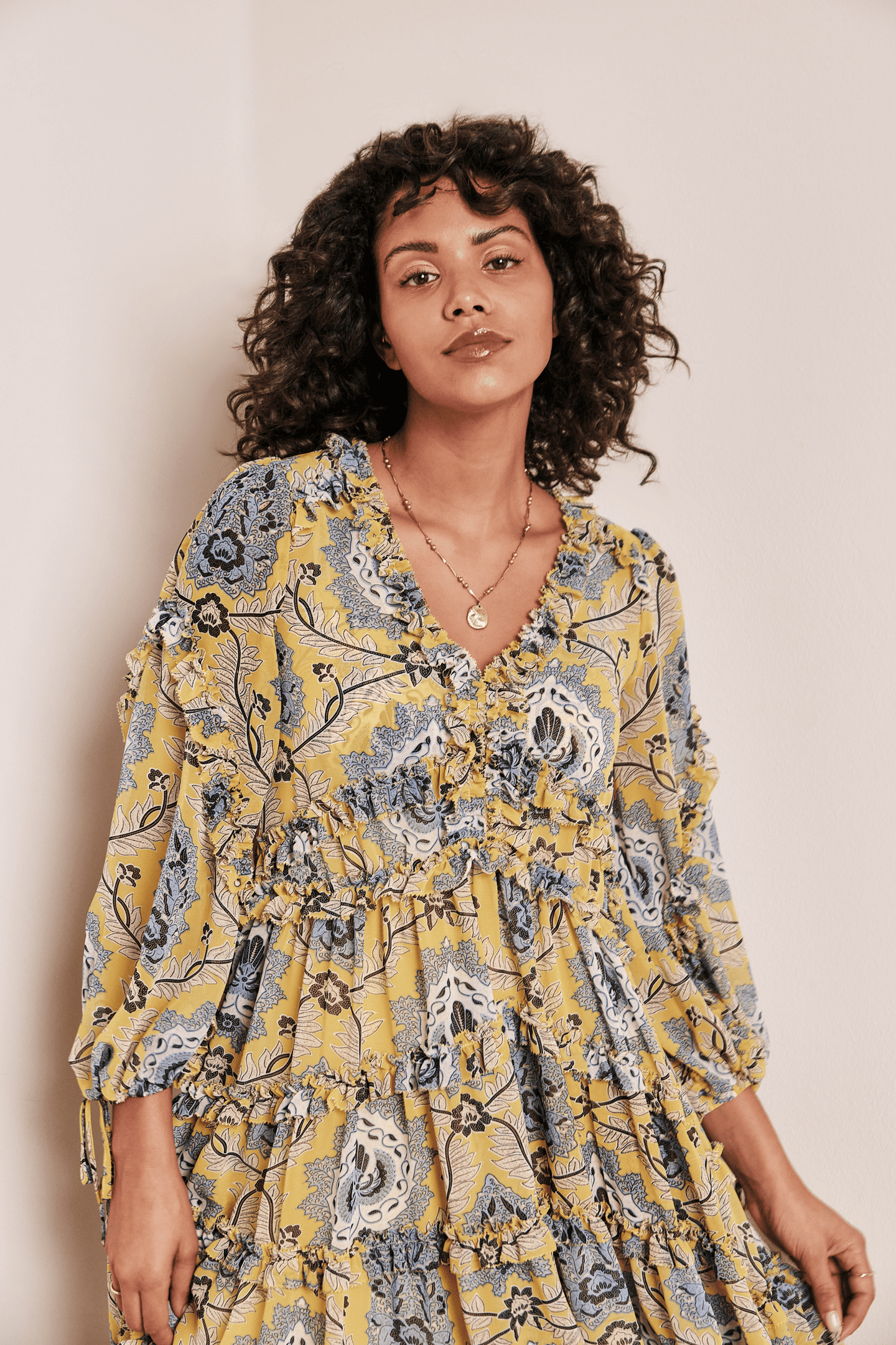 Damen Maxikleid Aus Baumwolle - Karomuster Mit Quadratischem Ausschnitt & Gesmoktem Rücken - Boho-Sommerkleid