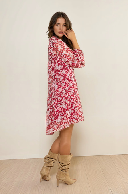Gemustertes Chiffonkleid