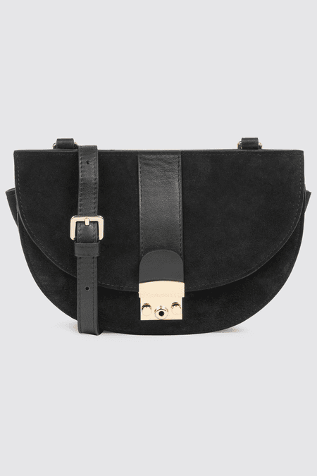 Half moon leather bag