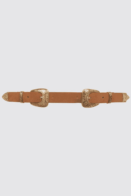 Leather belt in western style