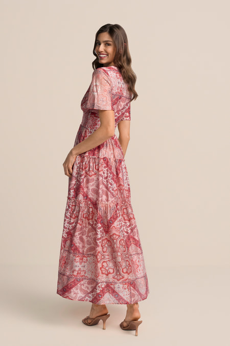 Langes Kleid mit Paisleymuster