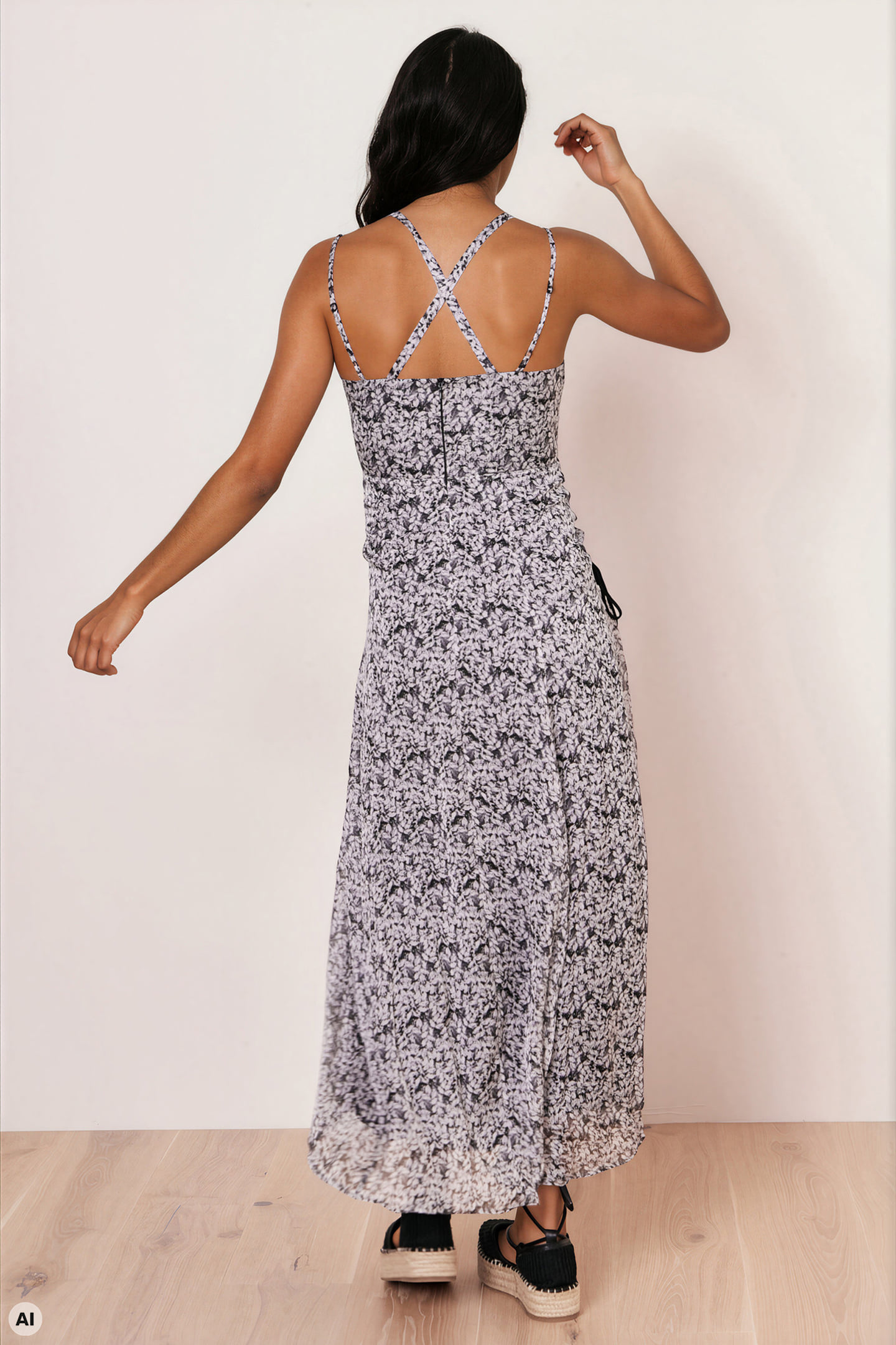 Trägerkleid mit Spitze