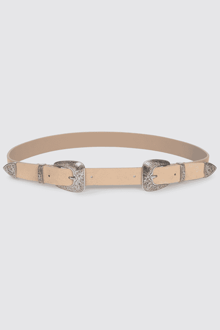 Leather belt in western style