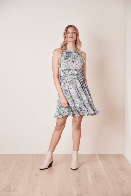 CLAIRE LUISE High neck summer dress in grey