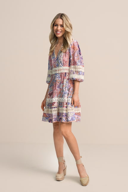 Bedrucktes Chiffonkleid