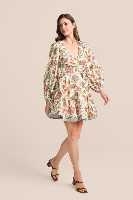 Florales Kleid mit Schleife
