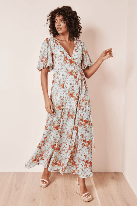 Flower wrap dress