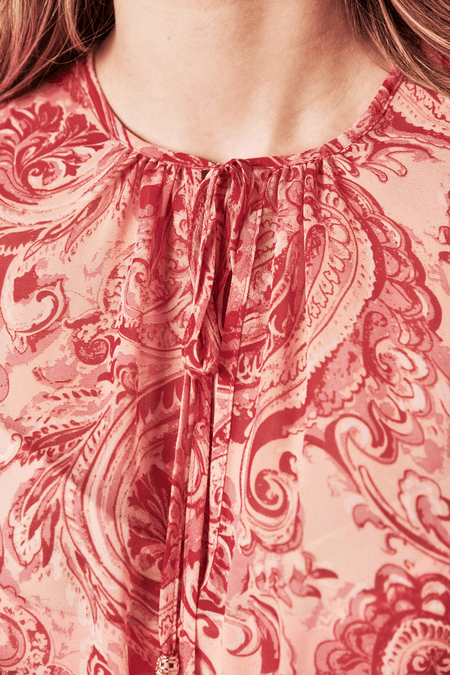 Flowing Paisley pattern dress