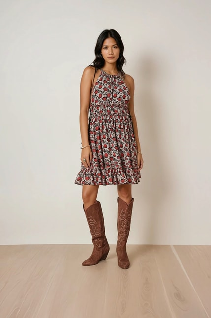 Minikleid mit Schnürung