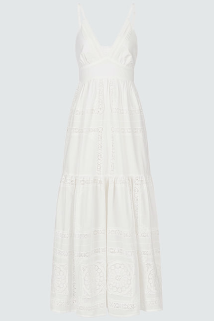 Trägerkleid mit Bestickung