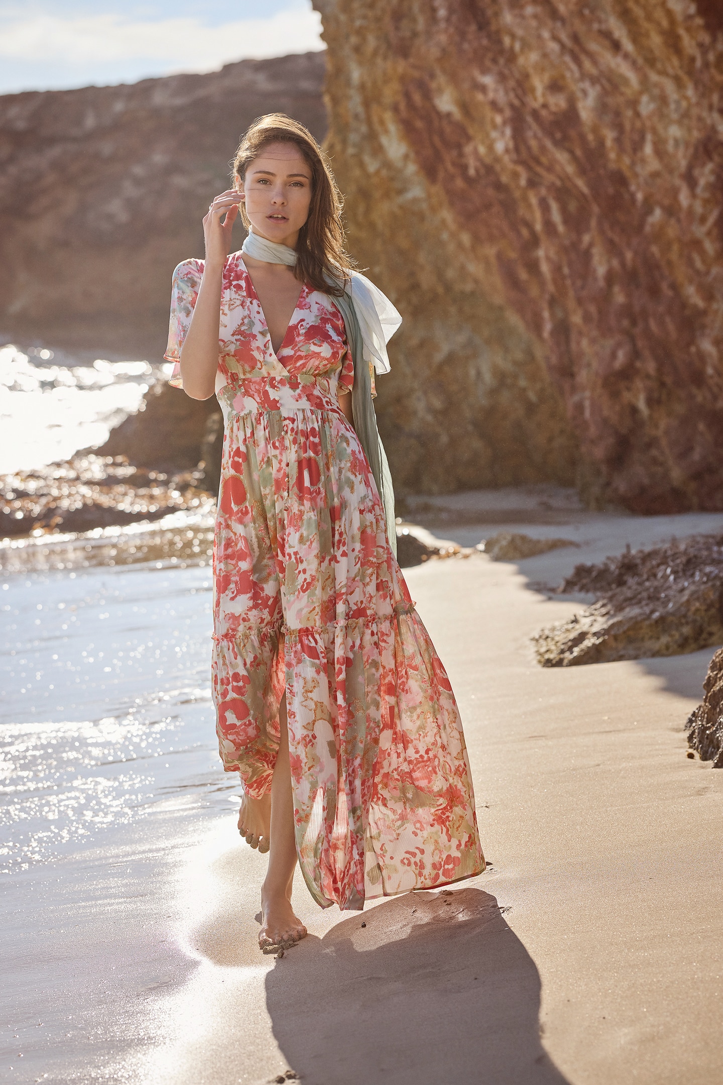 Printed wrap dress