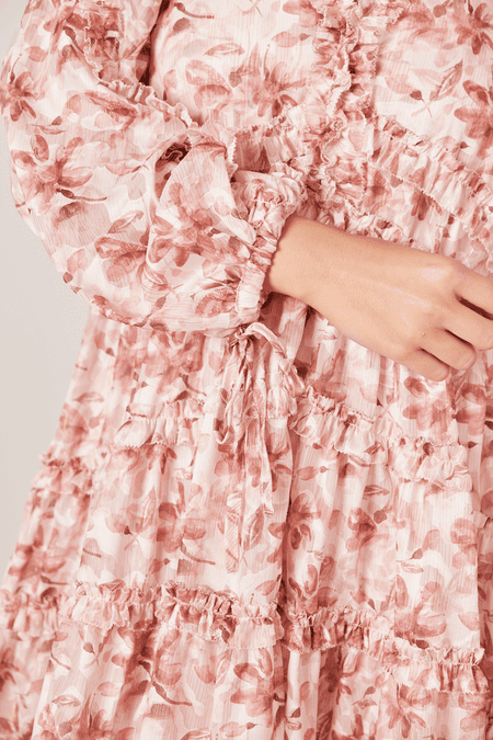 Floral ruffle dress