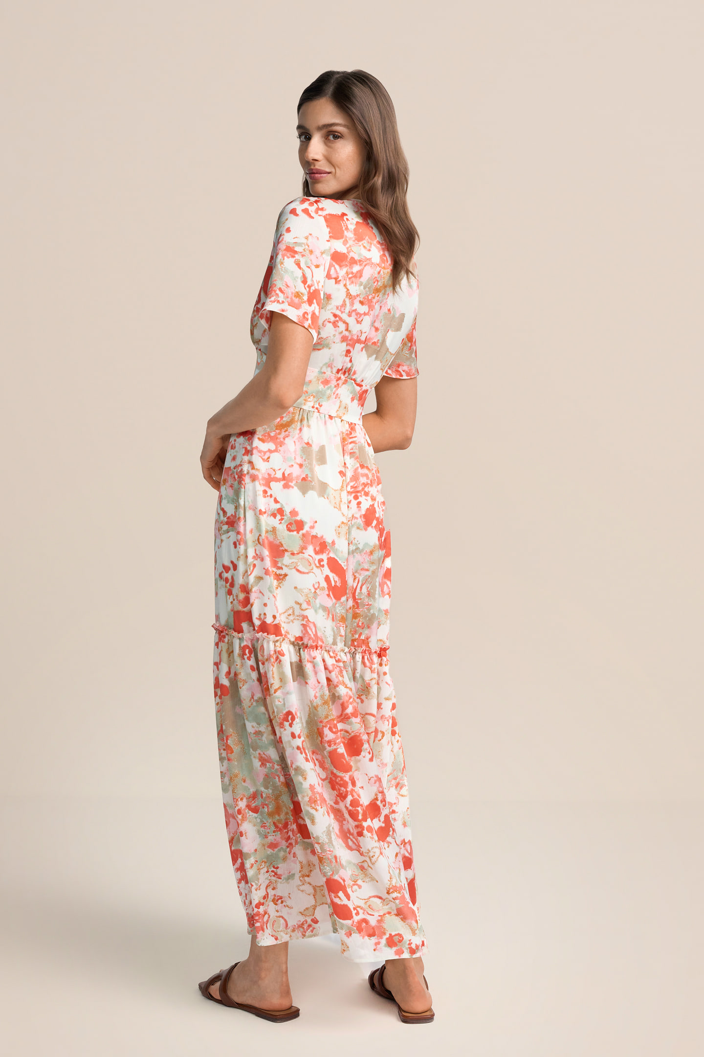 Printed wrap dress