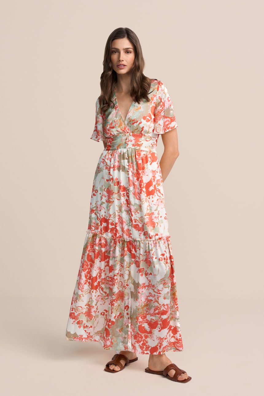 Bedrucktes Wickelkleid