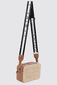 Shoulder bag with raffiadesign