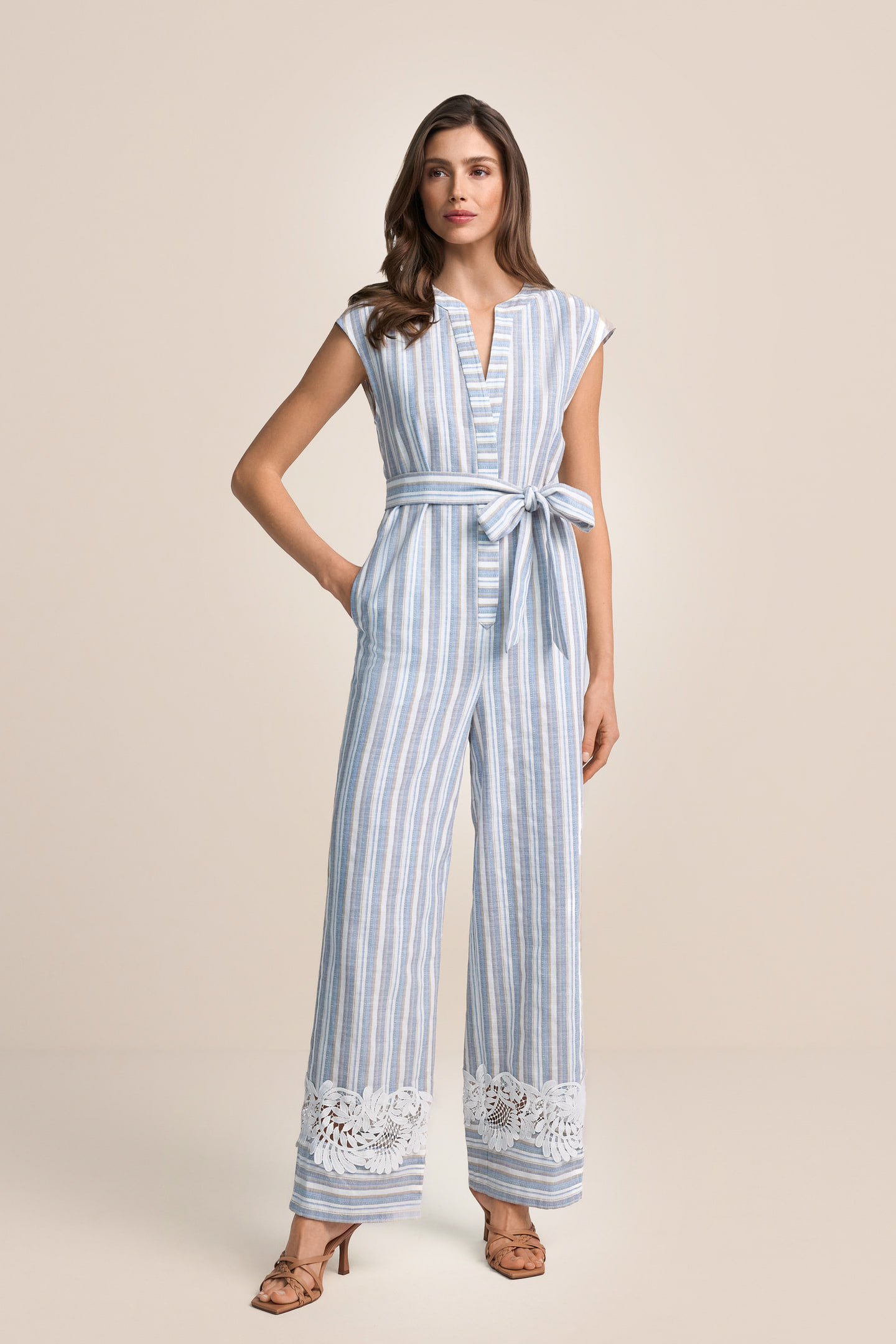 Striped jumpsuit