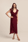 Tailliertes Chiffonkleid