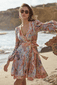 Chiffonkleid mit Taillenband