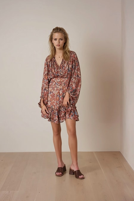 Minikleid mit Raffung