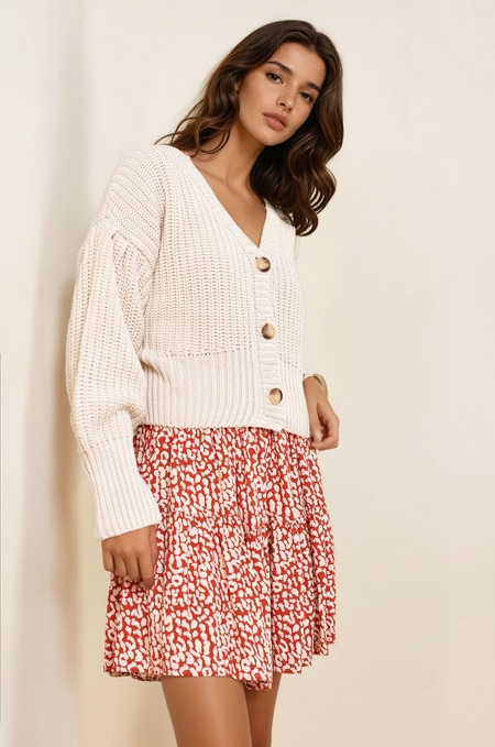 Strickjacke mit Merinowolle
