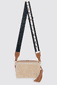 Shoulder bag with raffiadesign