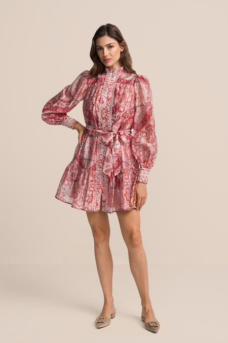 Blusenkleid mit floralem Print