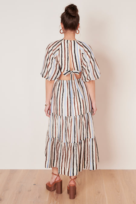 Maxi dress striped