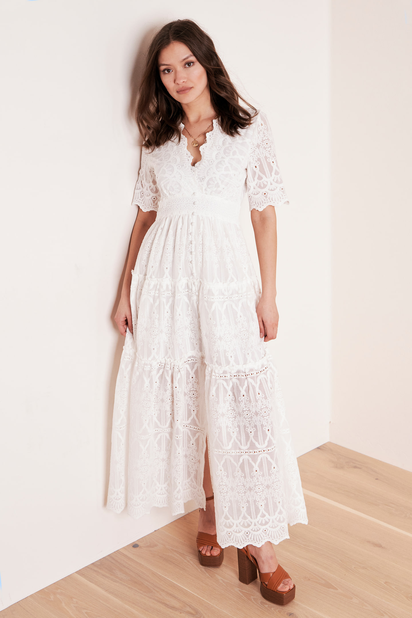 Maxikleid mit Knopfleiste