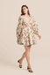 Florales Kleid mit Schleife