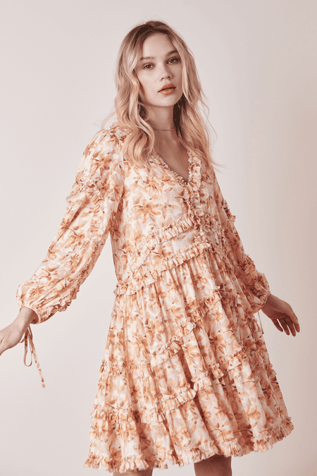 Florales Rüschenkleid