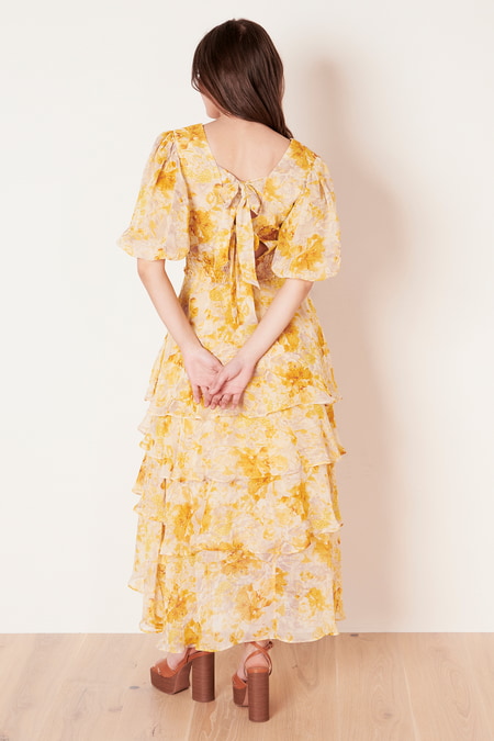 Maxikleid mit Volant