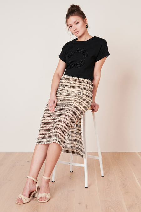 Long knitted skirt