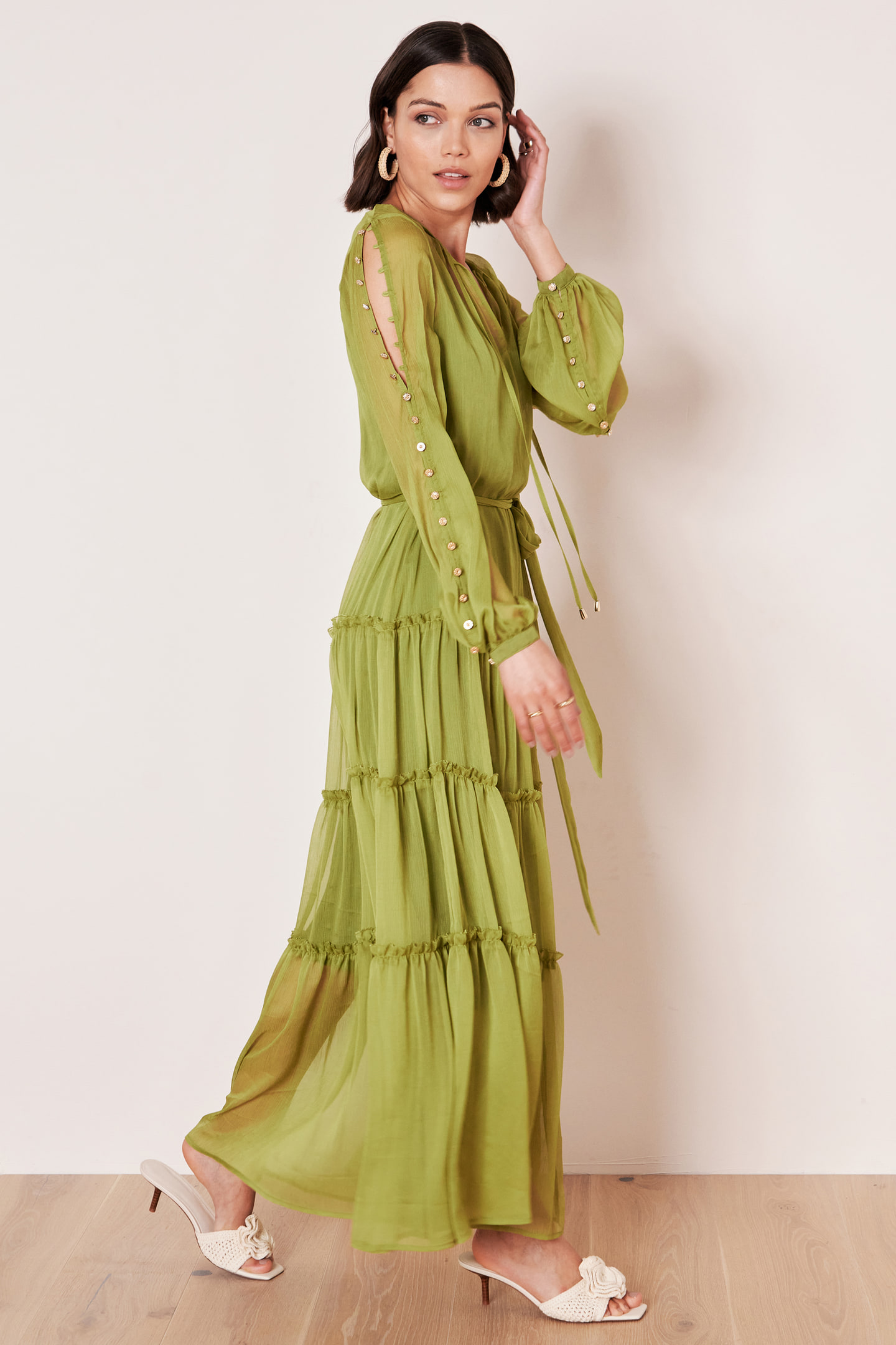 Semi-transparent maxi dress