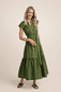 Midikleid mit Stickerei