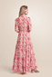 Florales Rüschen Maxikleid