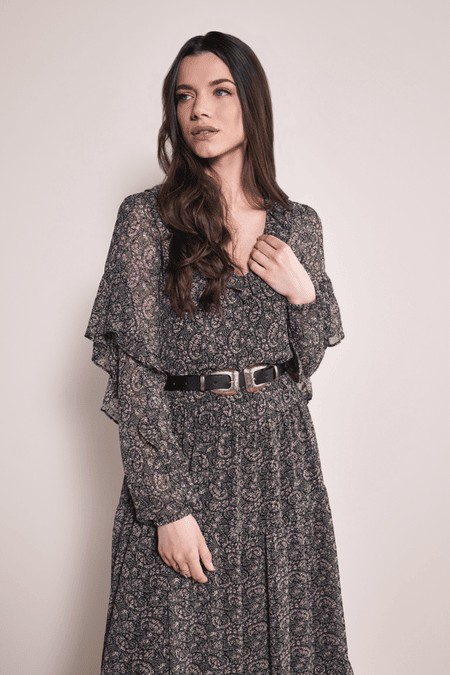 Volant dress with rufflesleeve