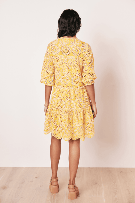Pale yellow shop lace dress