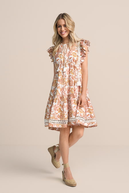 Florales Freizeitkleid