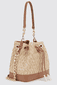 Beuteltasche mit Raffia